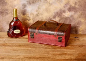 Red wine cold impregnated surface view