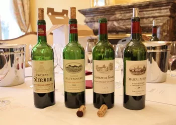 The process of decanting wine